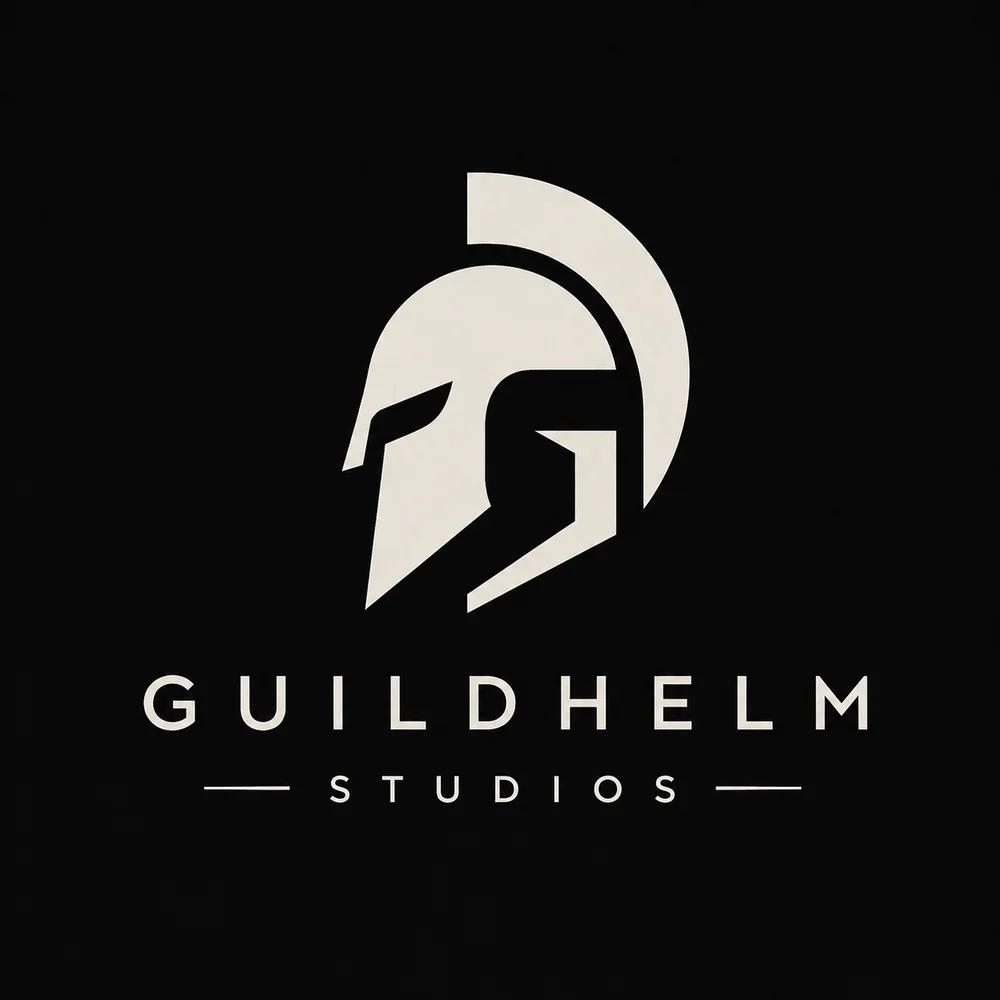 Guildhelm Studios name and helmet mark